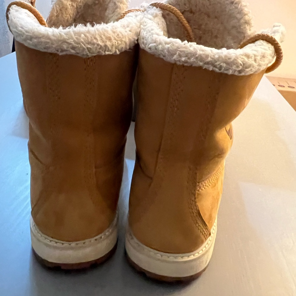 Timberland 6” Brown Men’s Boots with Shearling Collar, size 8 - Picture 4 of 11